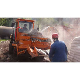 Type betonmolen op een tractor gemonteerd